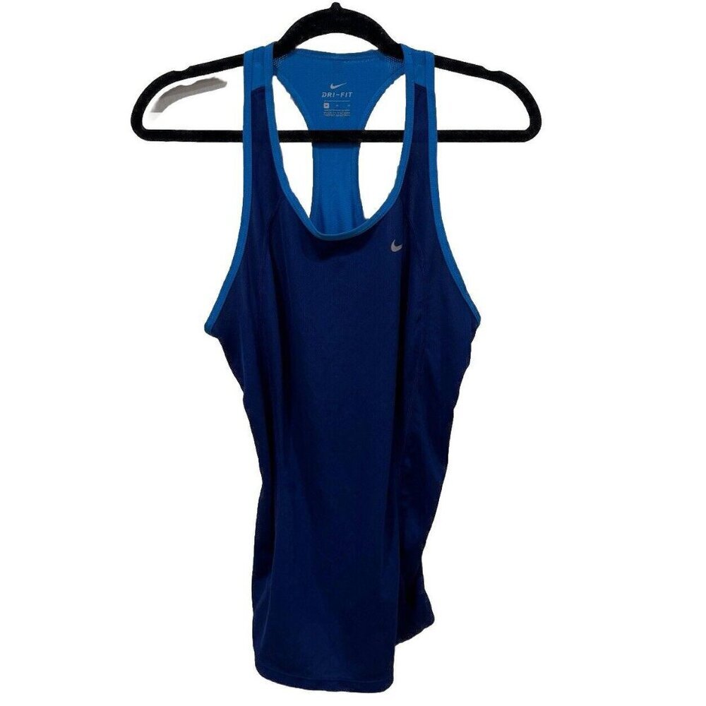 Women’s Nike Drifit Regular Size Medium‎ M Blue Tank Top - Picture 1 of 6